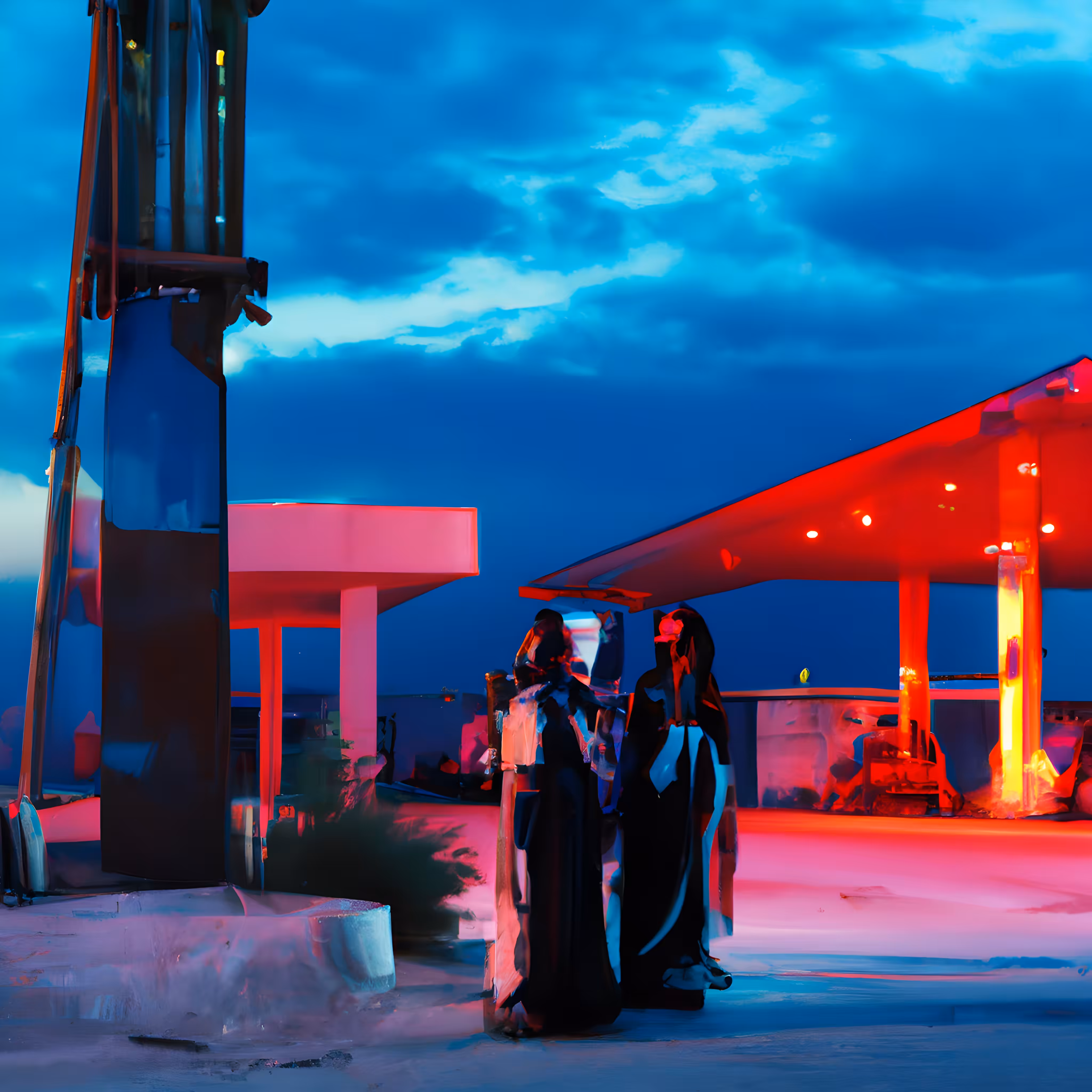 Noblewomen at the gas station #3