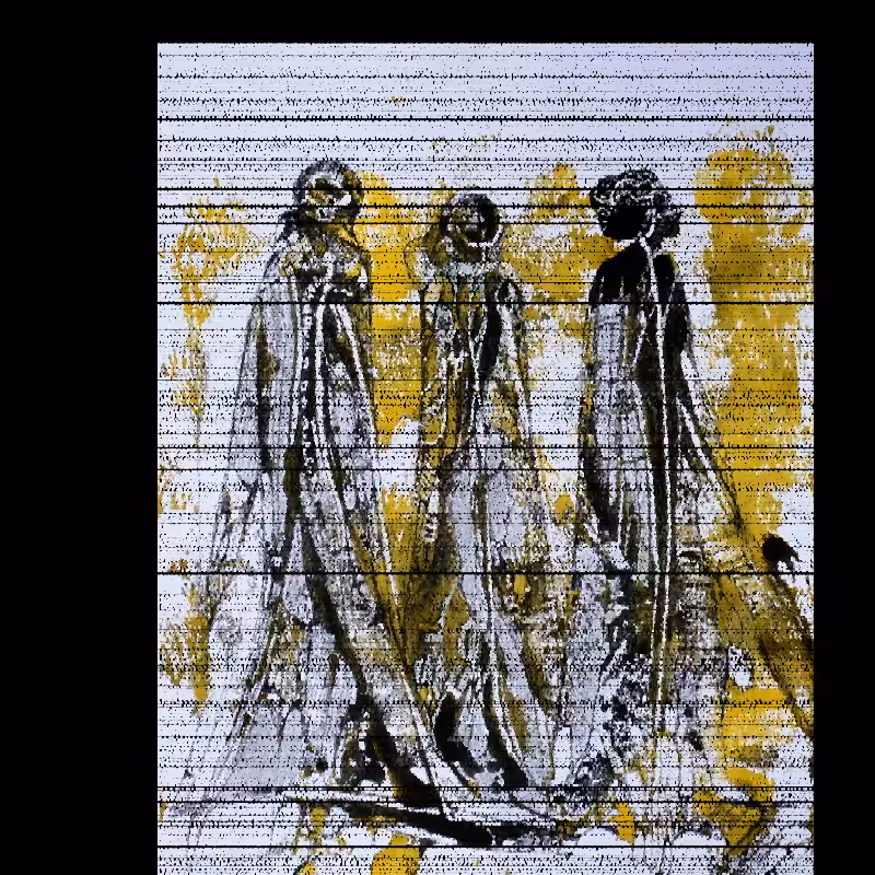 "3 Donne" Pointillism #2