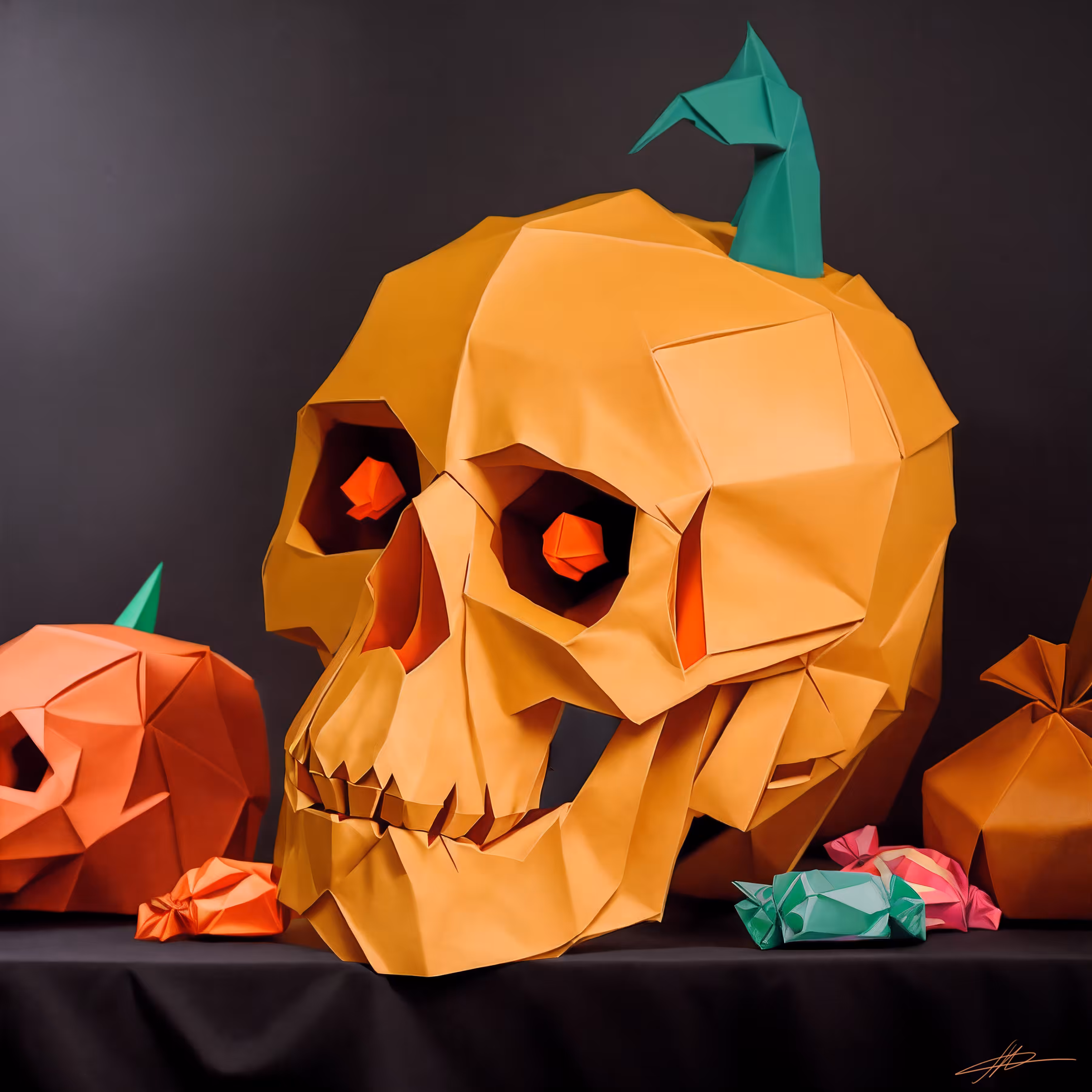 Trash Paper Skull H