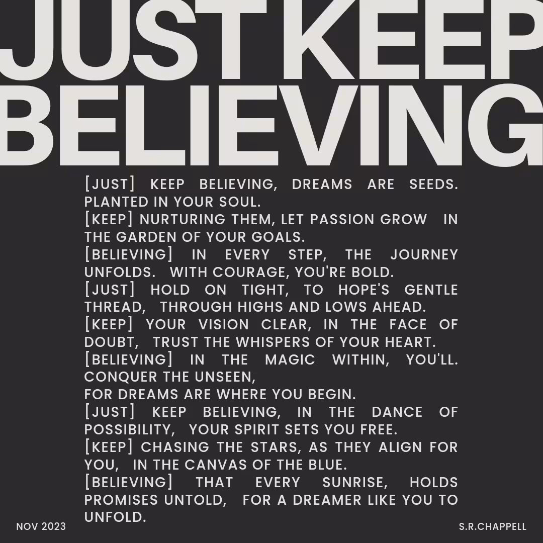 Just Keep Believing 