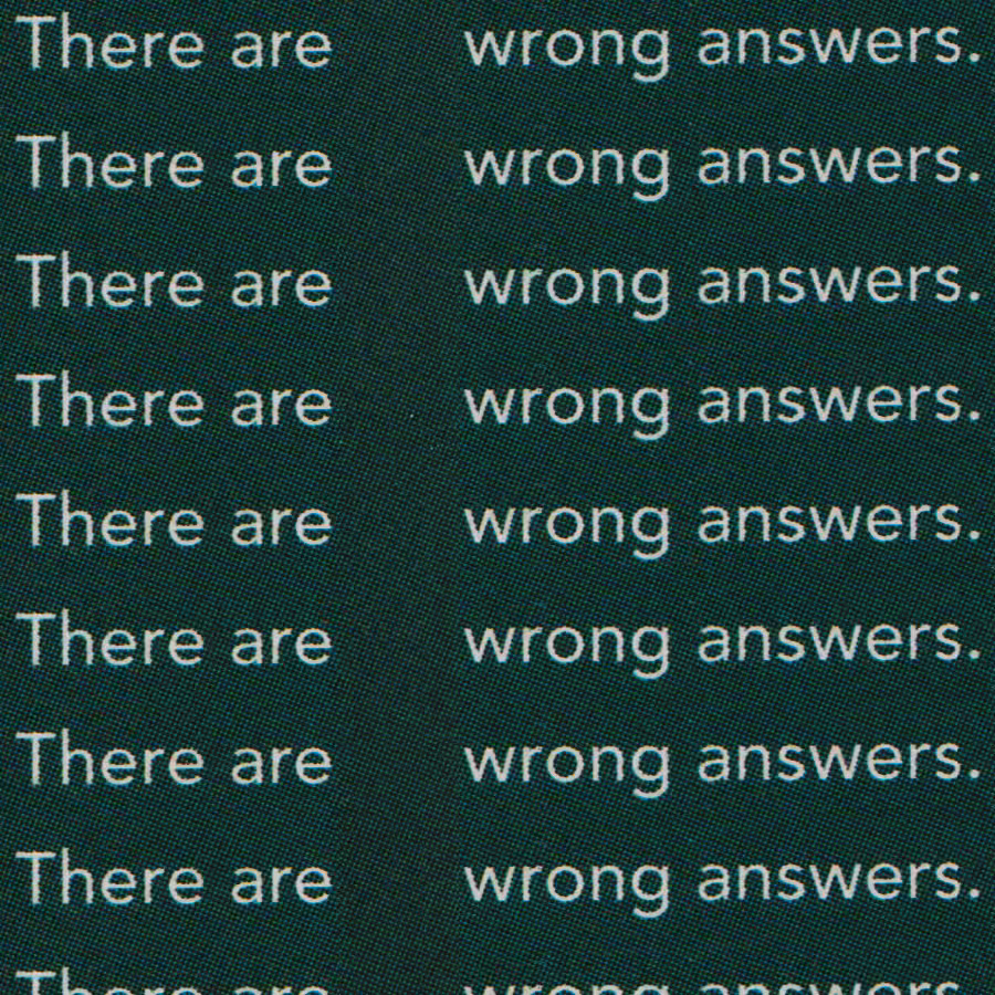 wrong answers
