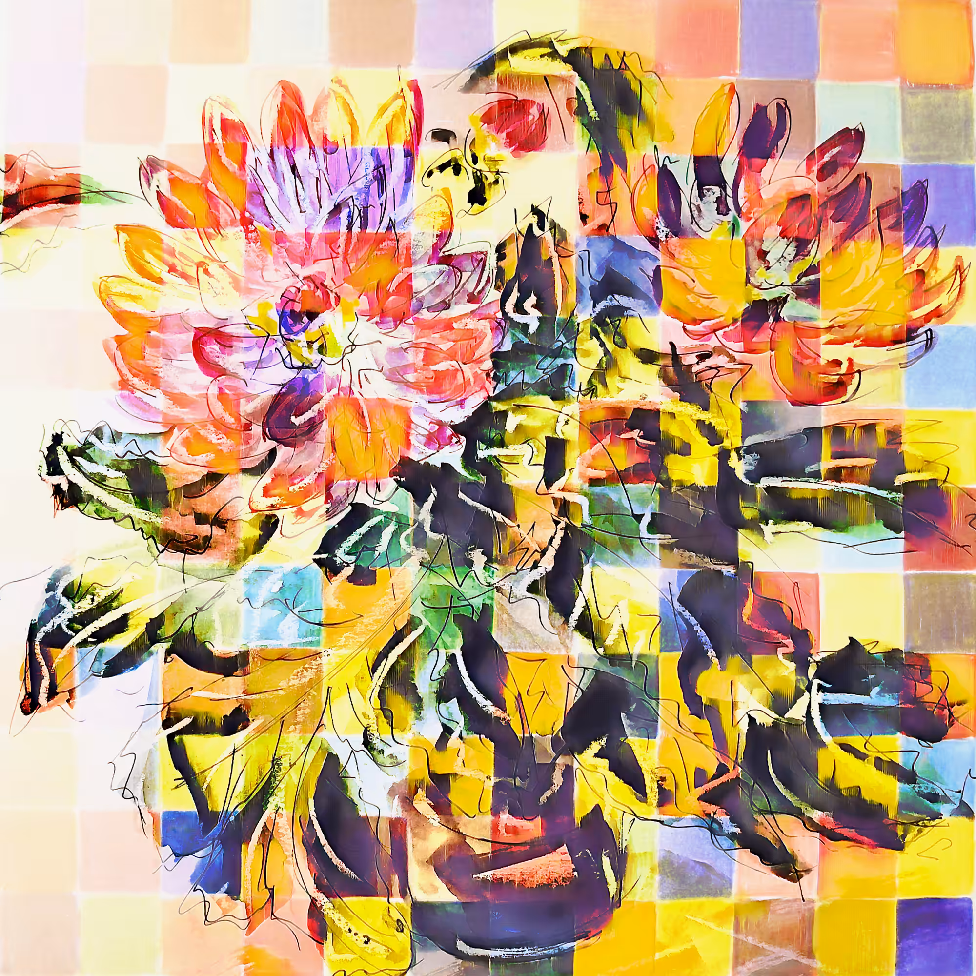 Dahlias Squared