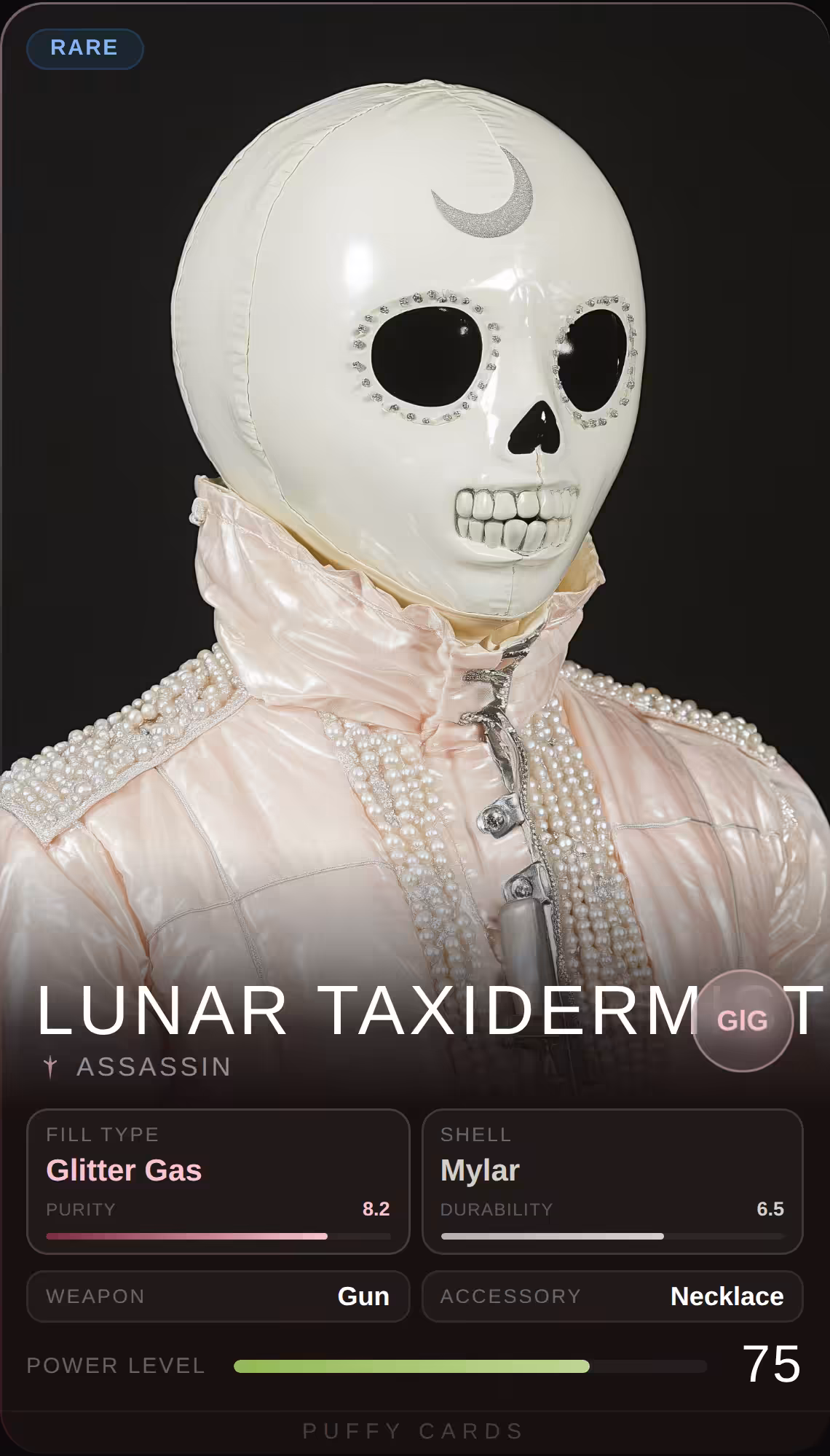 Puffy Cards: Lunar Taxidermist