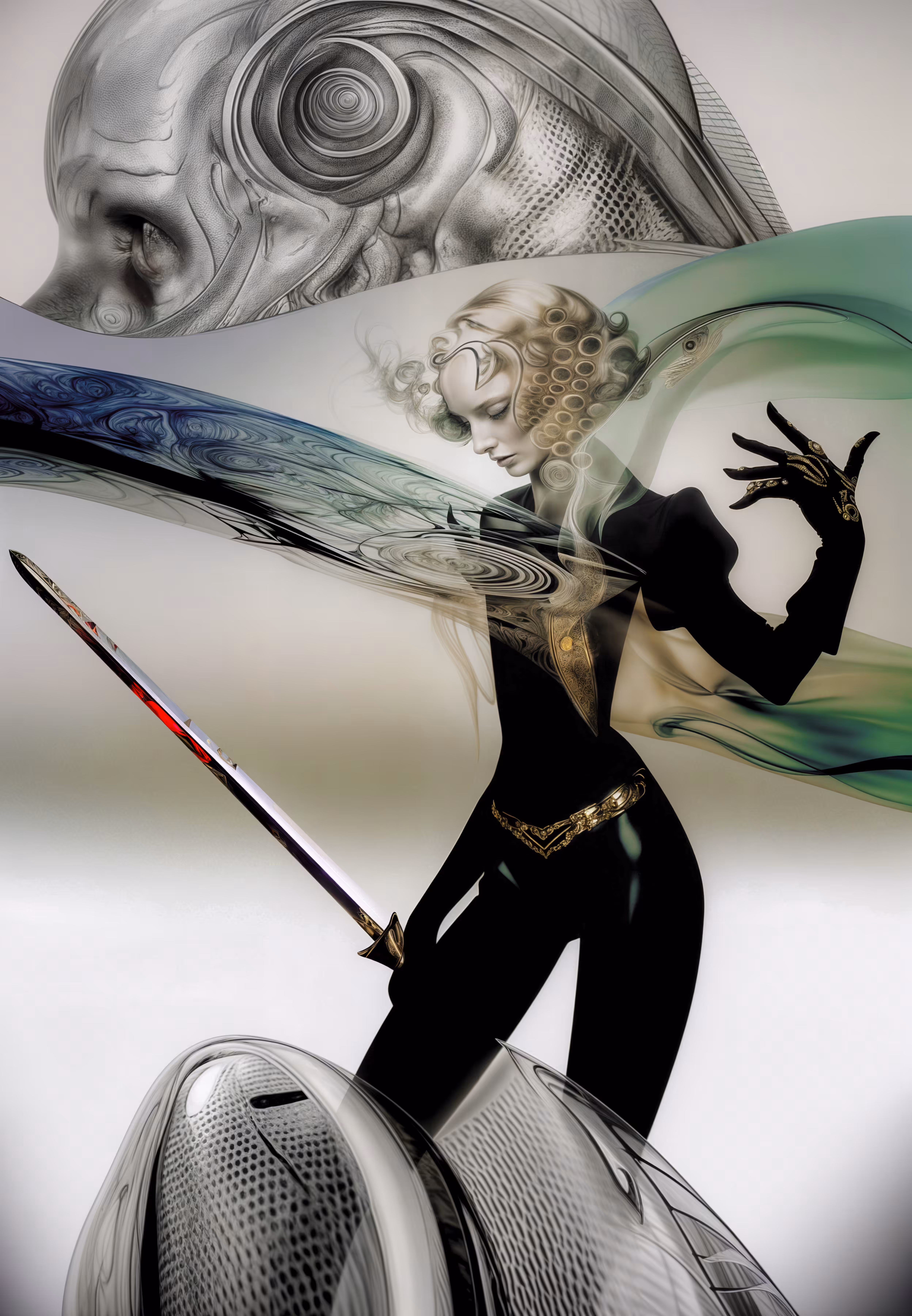 The Warrior Faces with Resolve