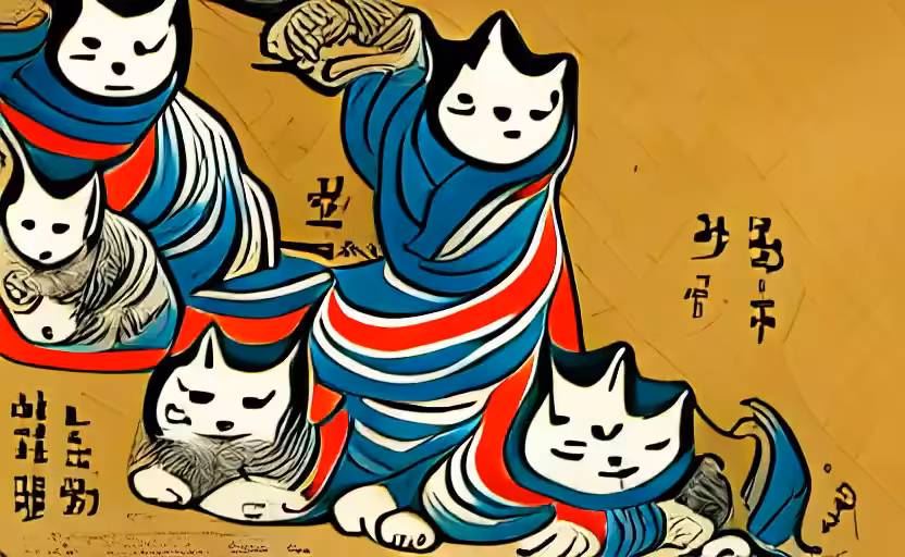 Ukiyo-e Cats