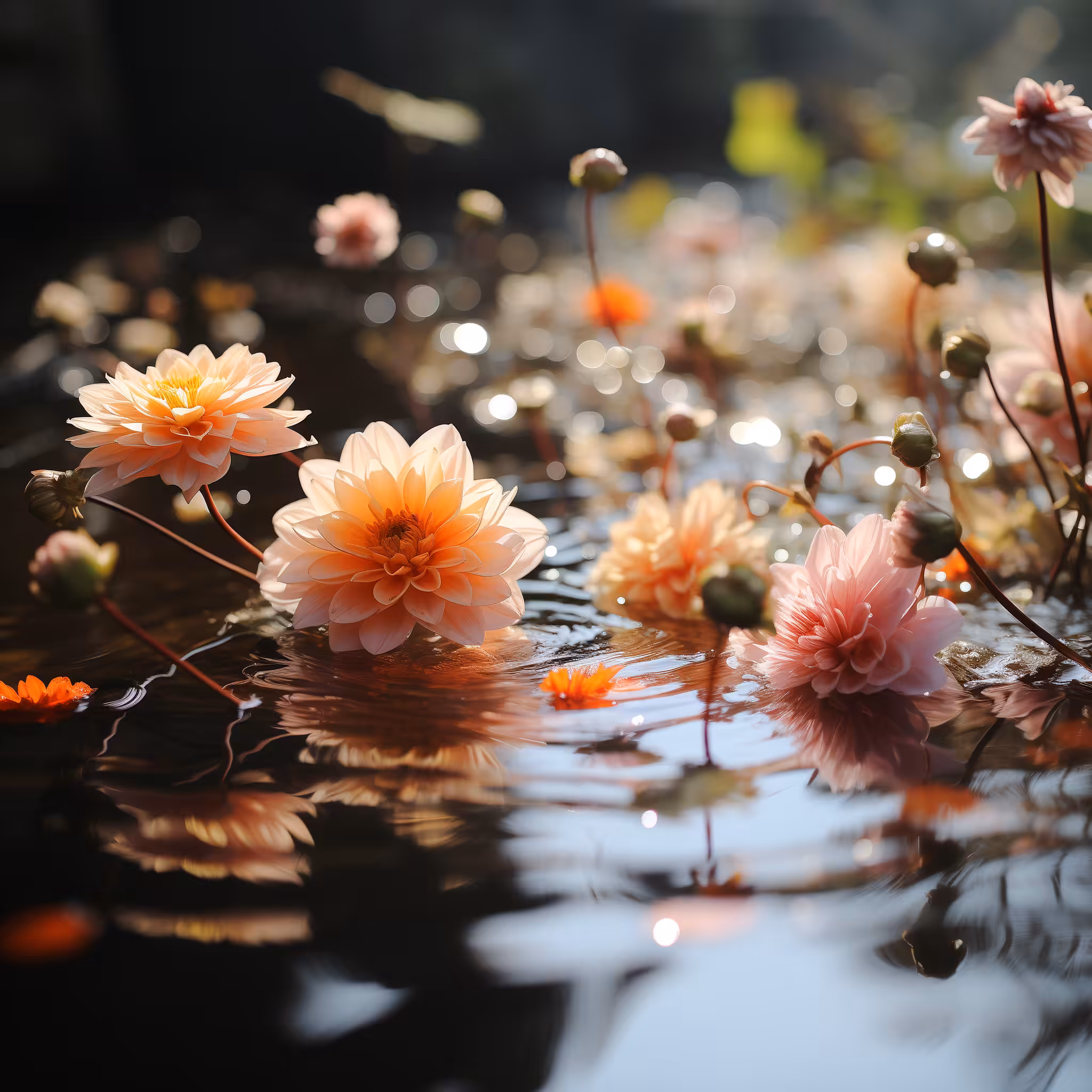 Flowers in the water