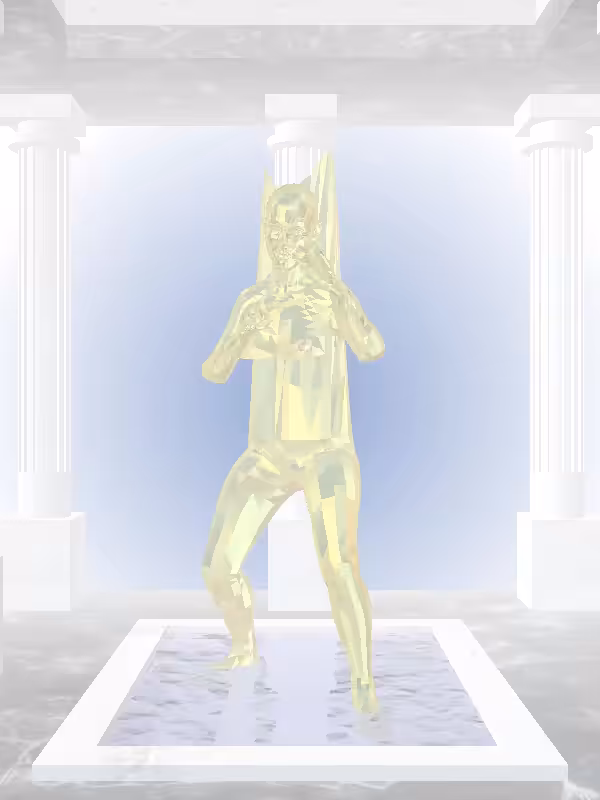 HeavenComputer: The Fragmented Punching Green-Golden Goblet Woman #3870