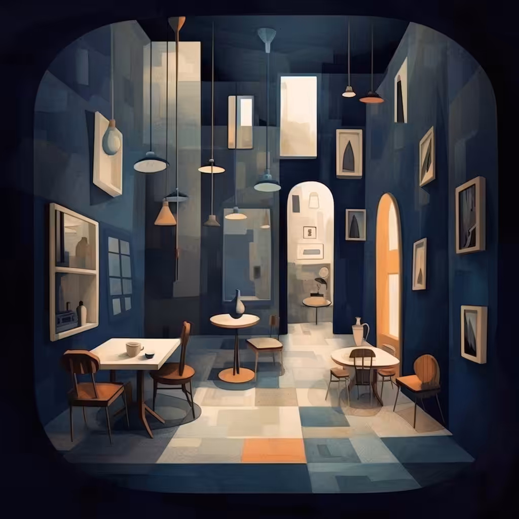 Blue Cafe from inside....