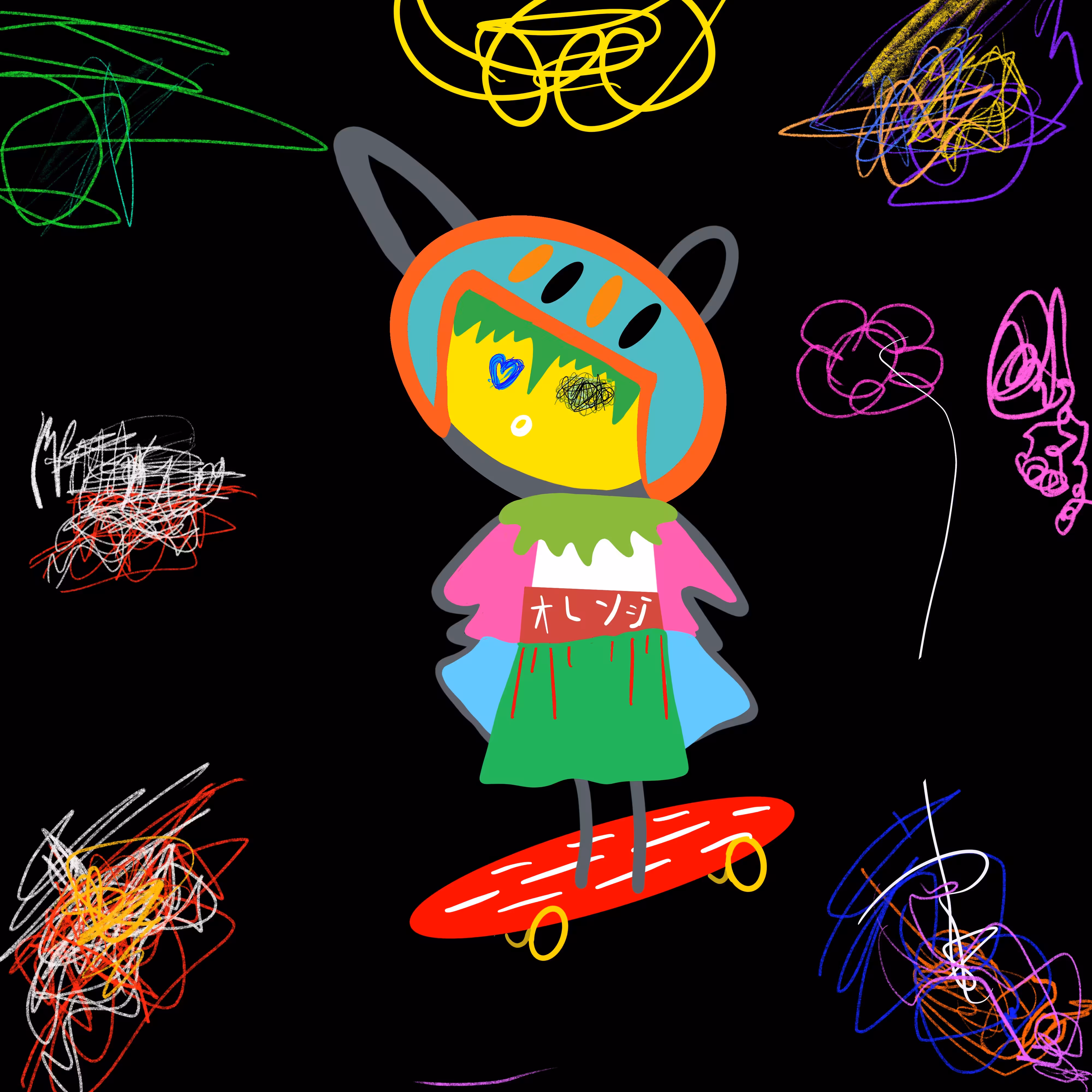 Skater Rainbow Rabbit for OwangeBoy