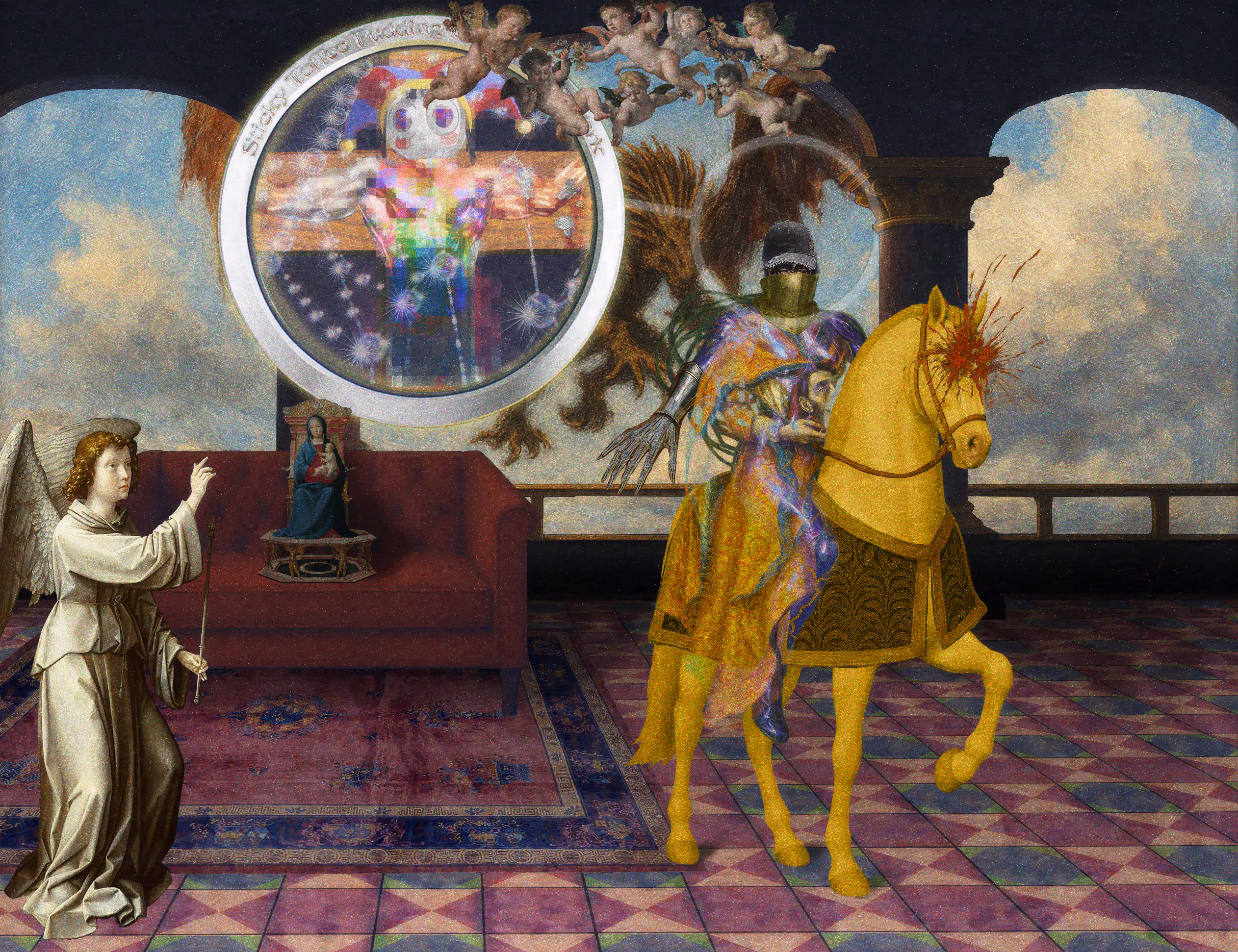 The Pilgrim's Living Room Crucifixion; Mona Lisa Hyper-Gamble by Parker Ito