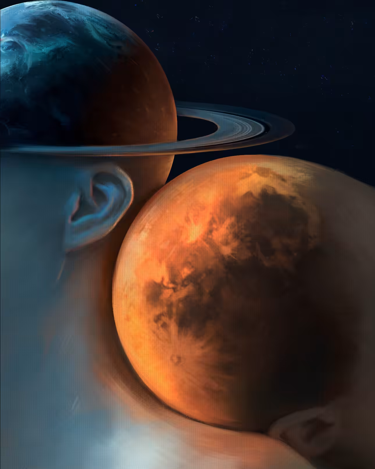Moon and Uranus