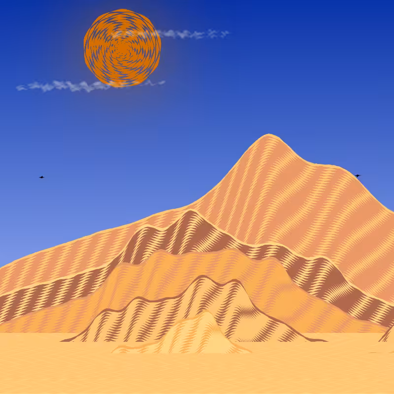 Painted Mountain Sunset #129