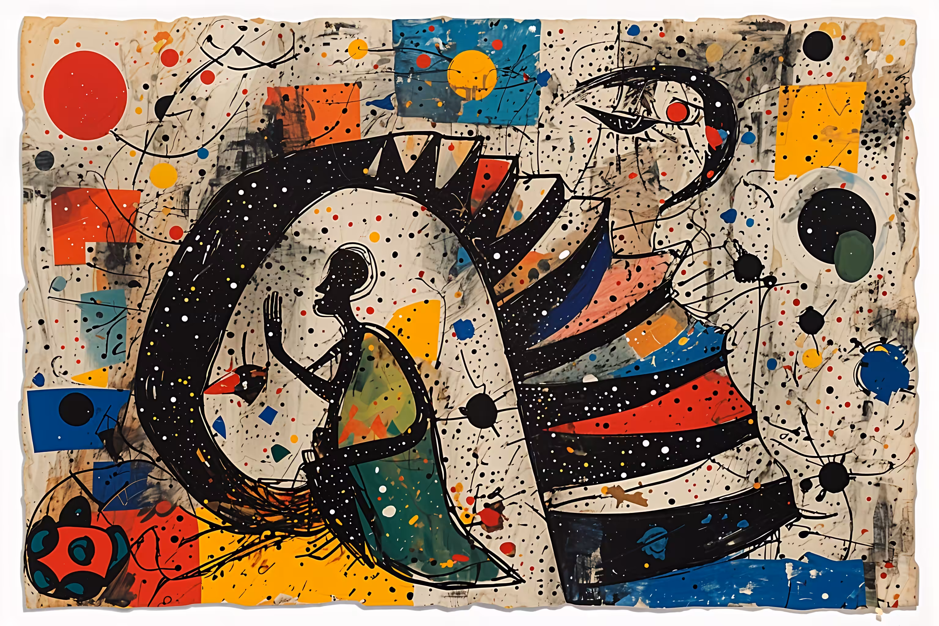 "The Philosopher in Meditation" revisited by Joan Miró