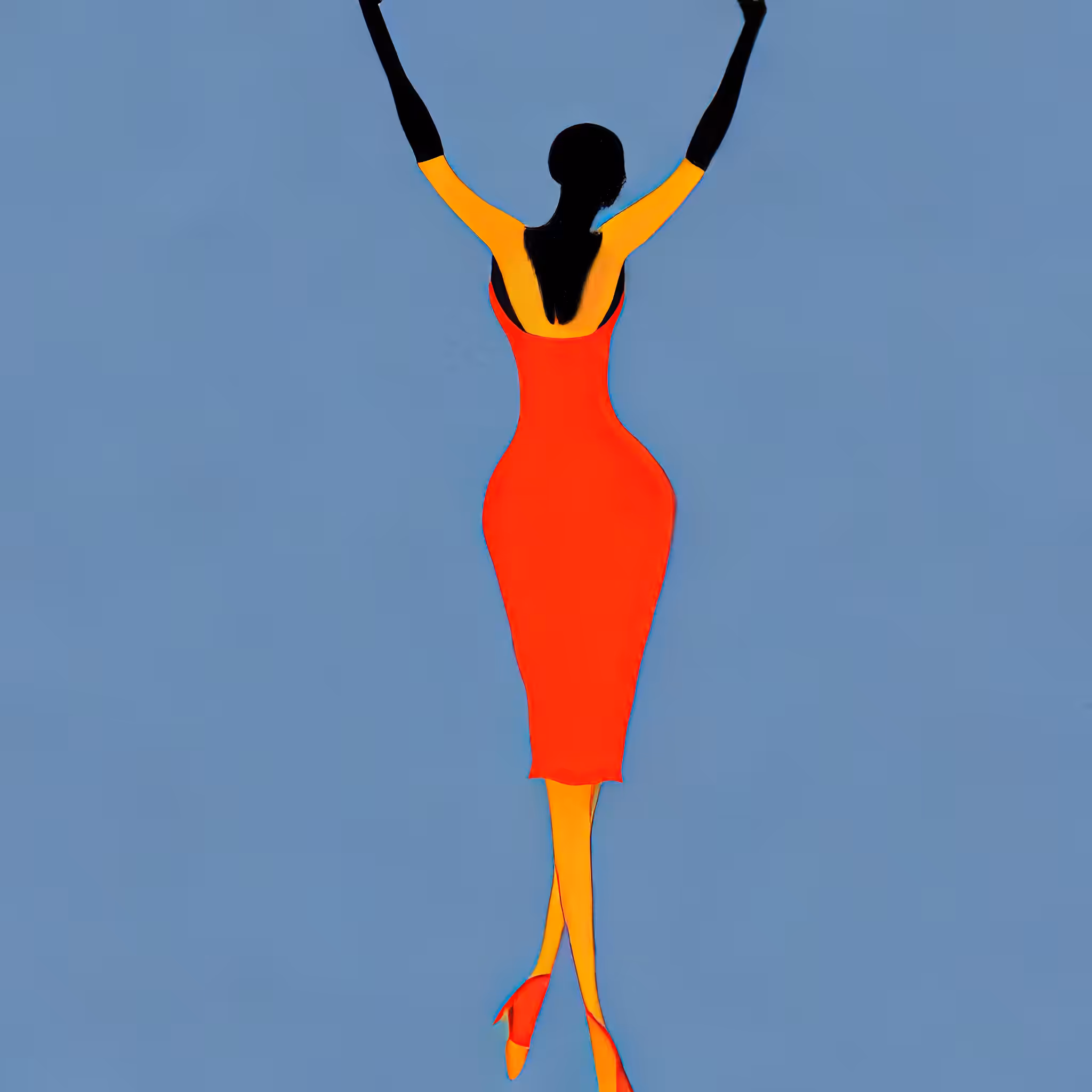Unknown lady in red