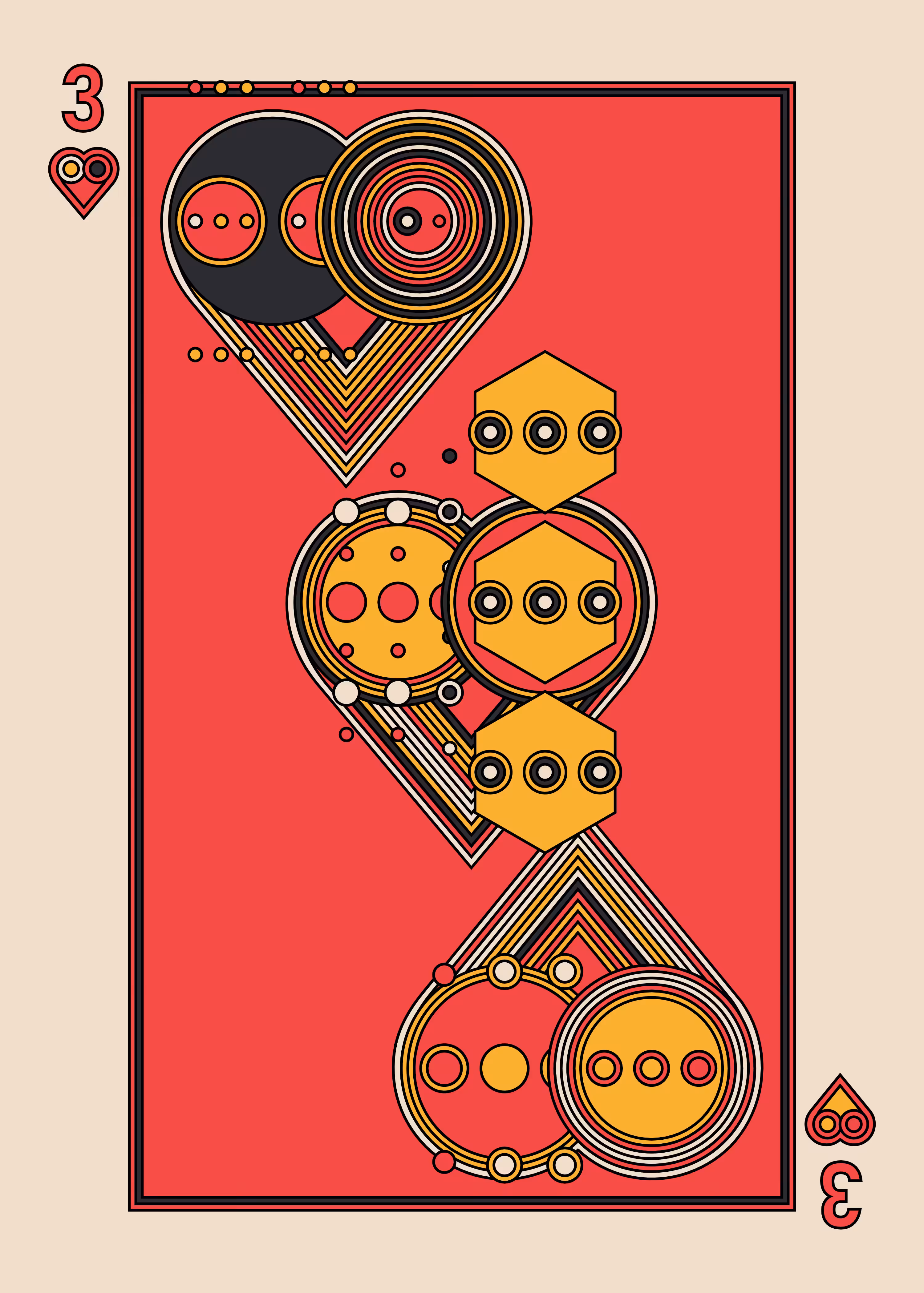 Three of Hearts Dark