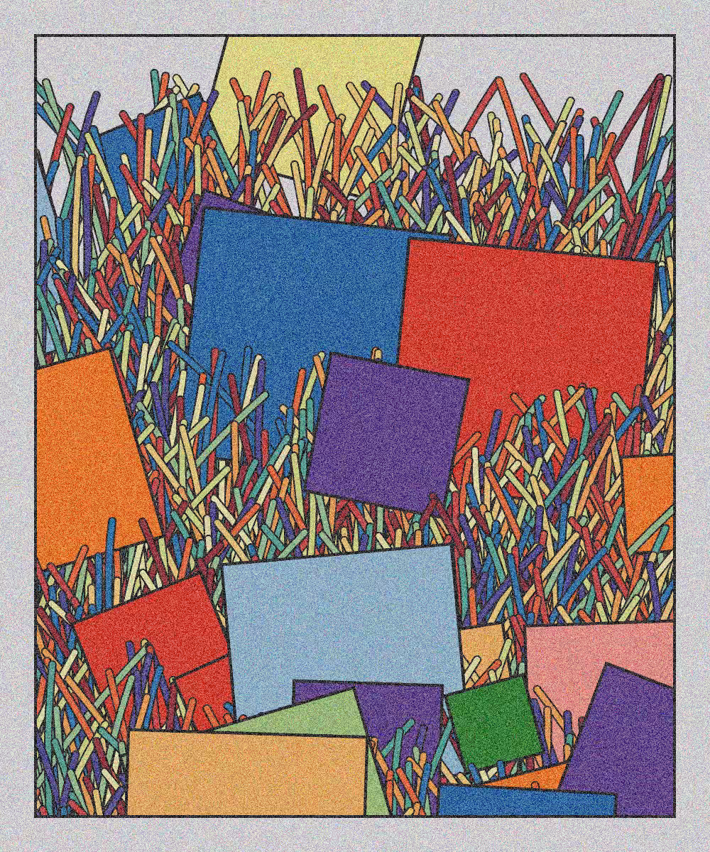 Paper salad with colored cardboard #15