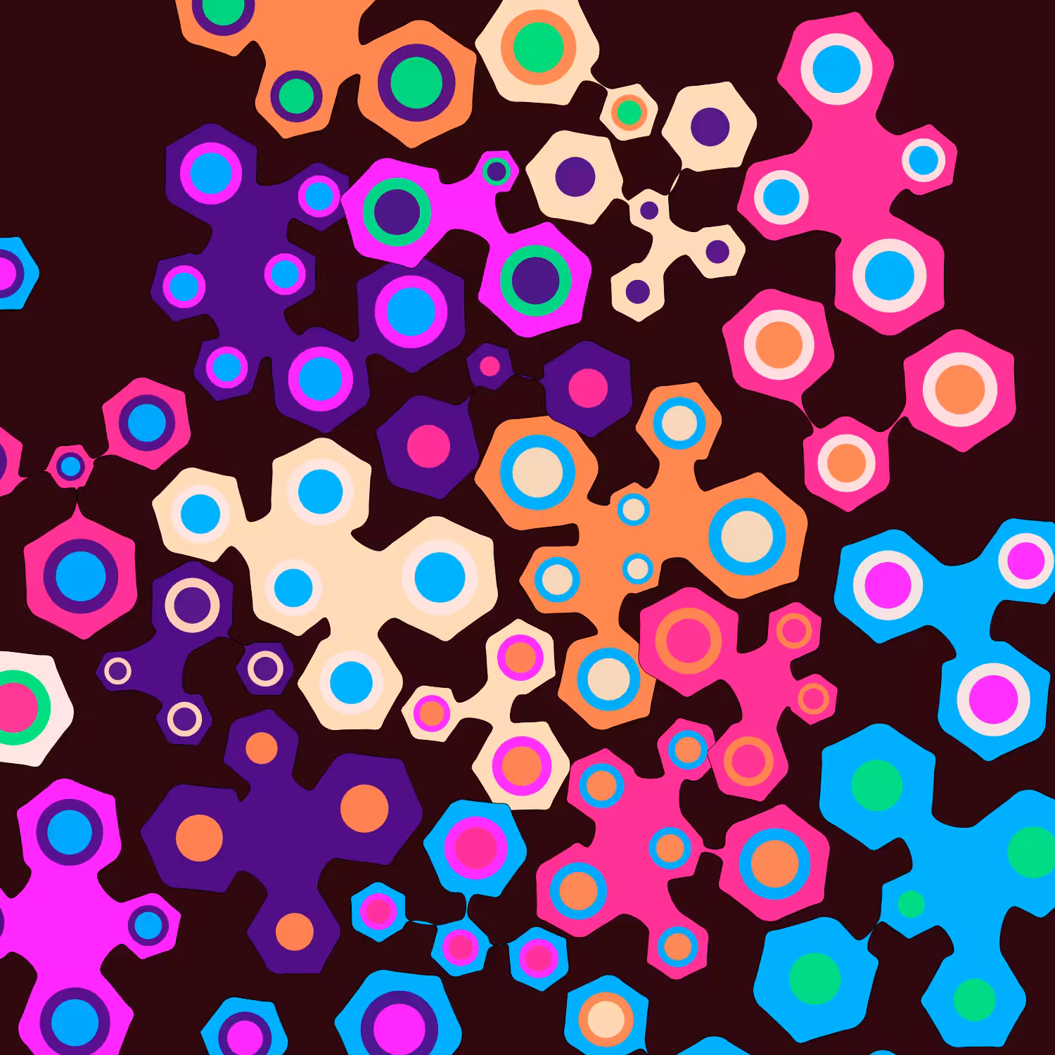 Geometric colorful shapes (Free edition) #109