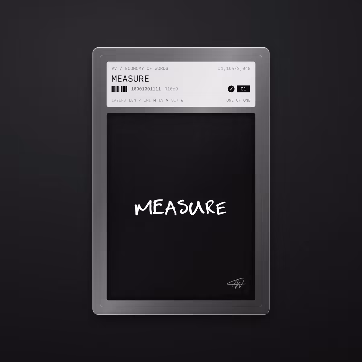 Economy of Words: MEASURE · #1104