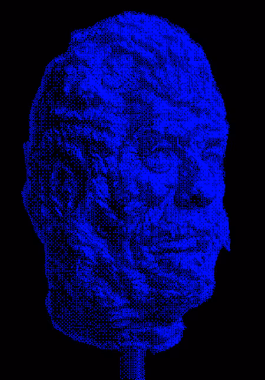 blue head without ear 
