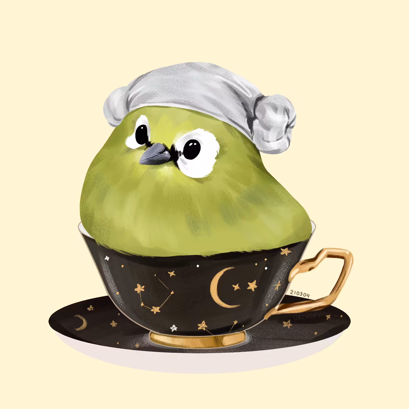 Birb in the cup