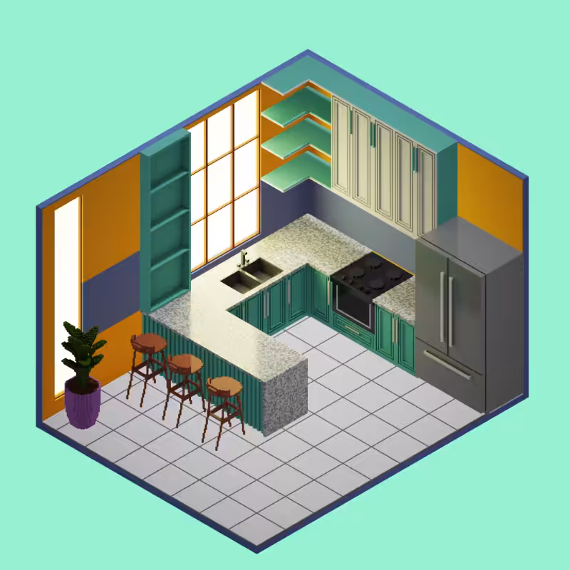 Isometric kitchen #10