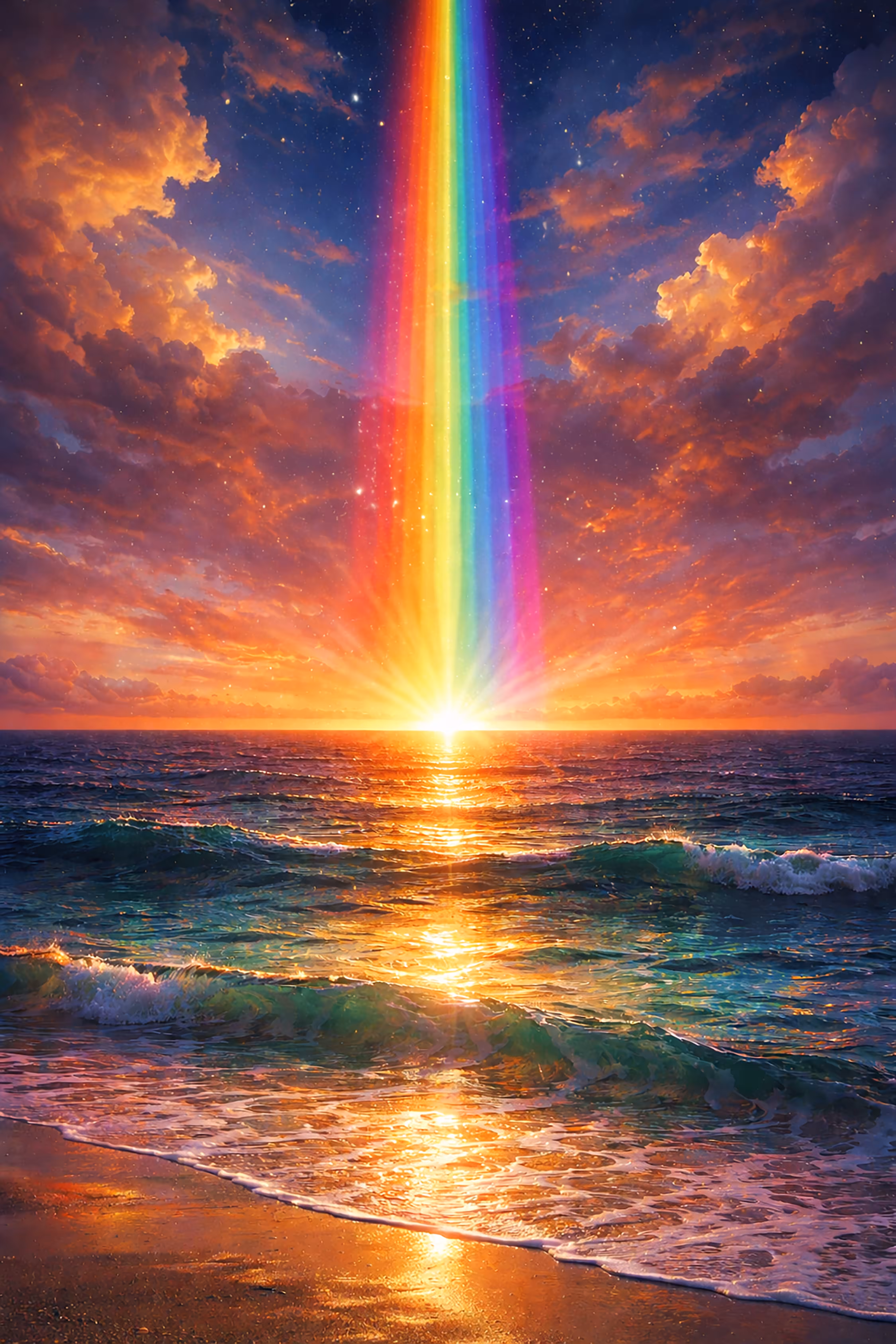 When the Sun Learns to Become a Rainbow
