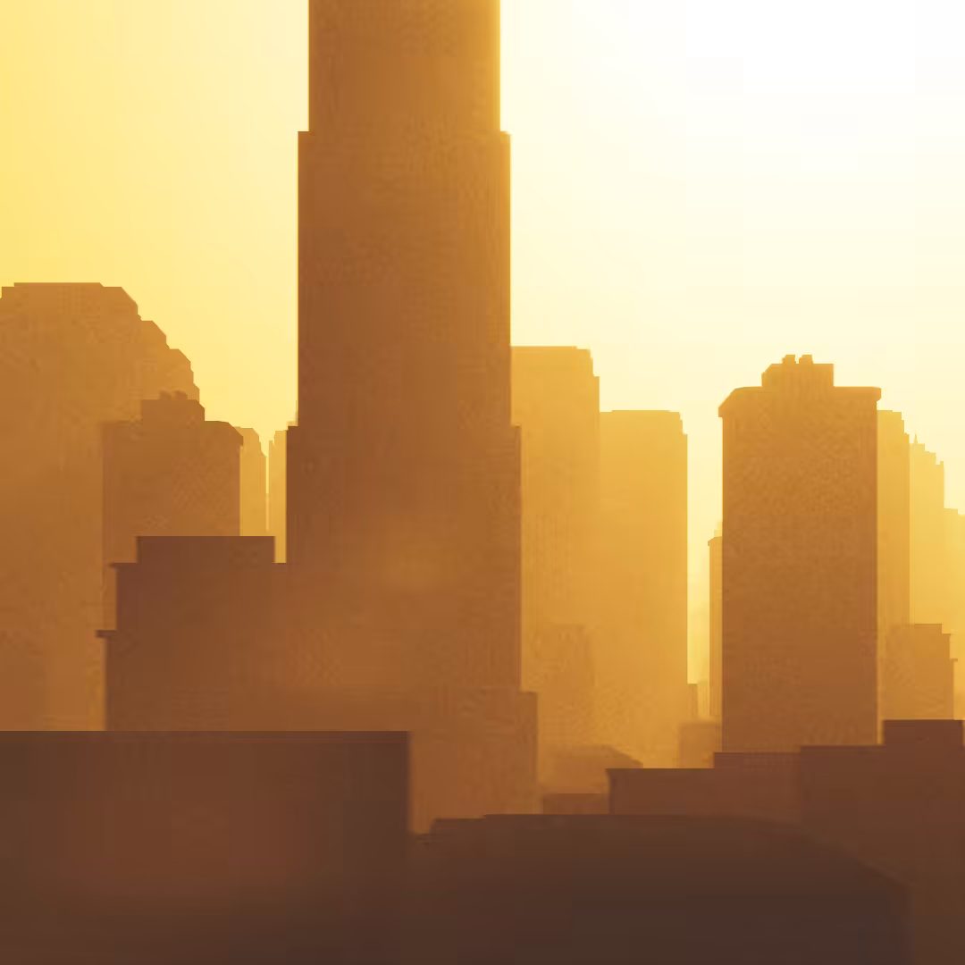 Foggy city
