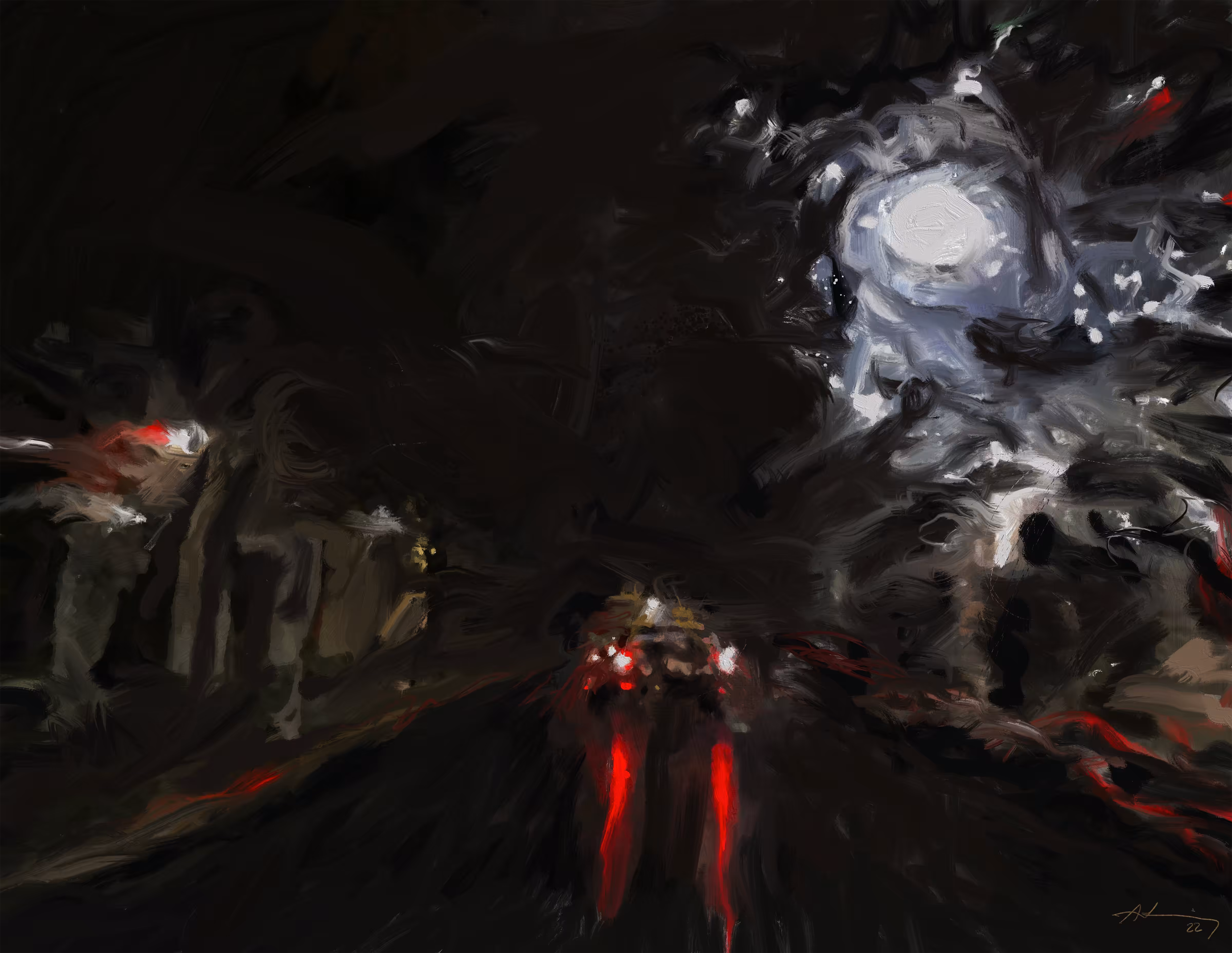 Expressionist scenes : The last cab
