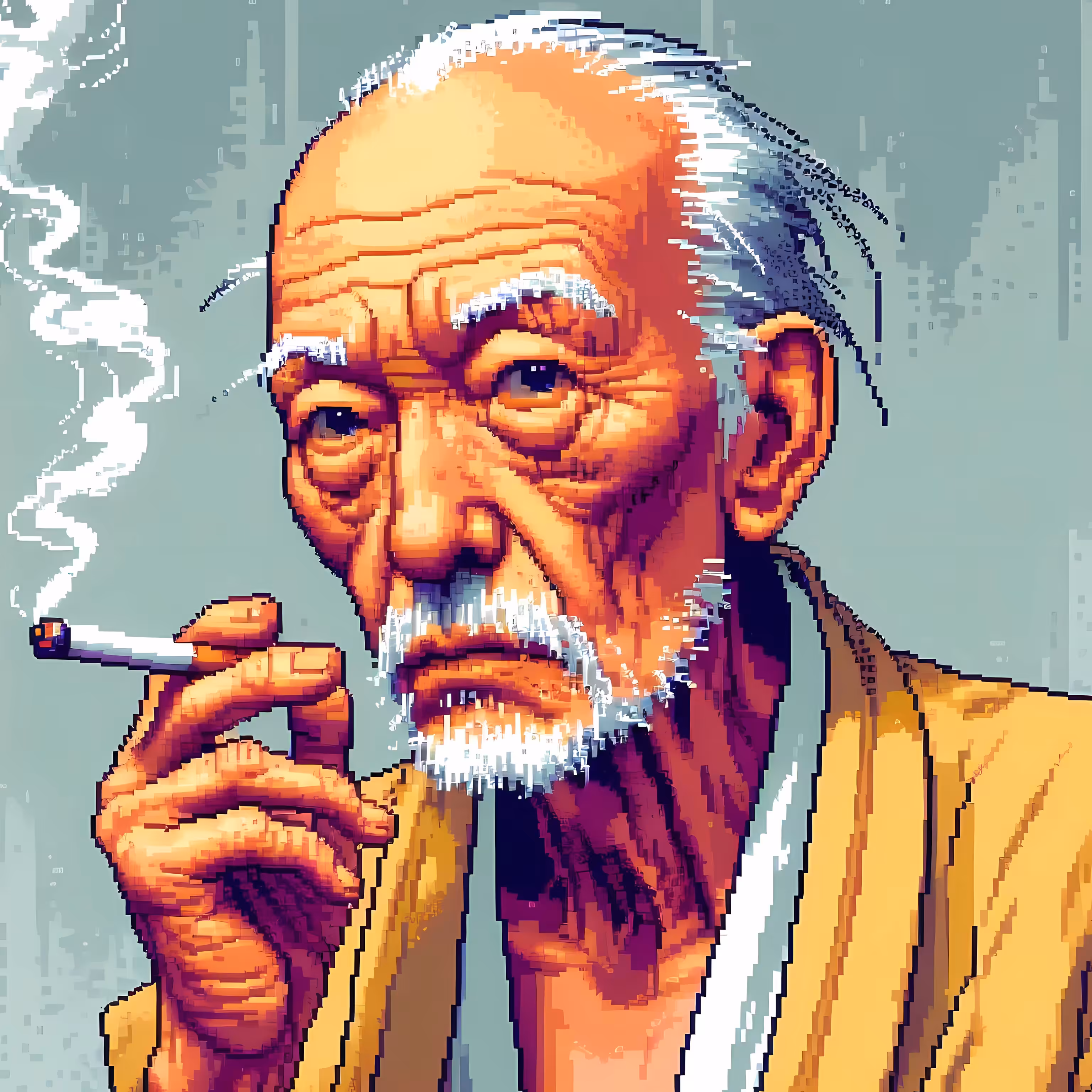 Smoking Old Man #3