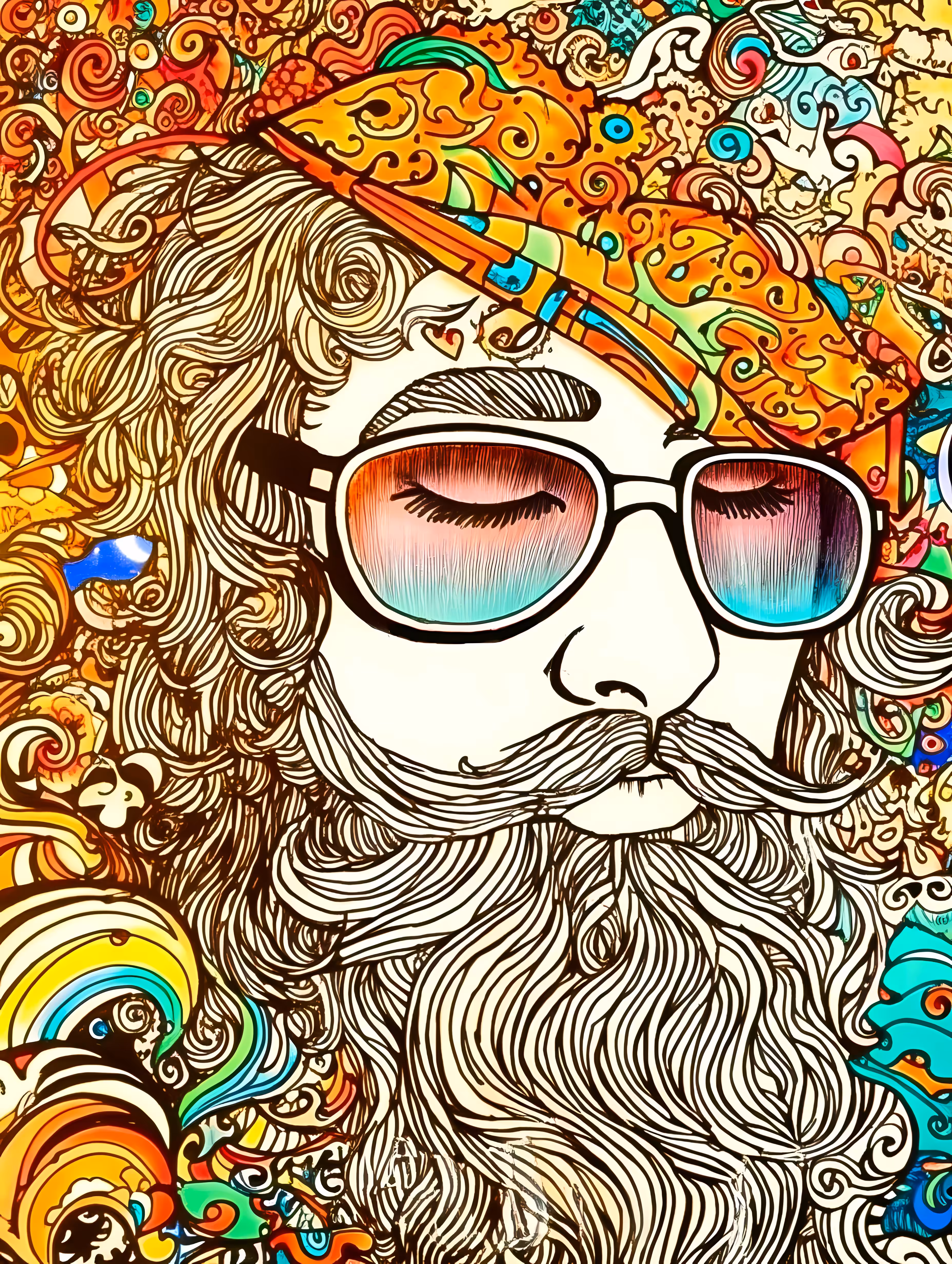 Doodle Hippies 70s #1