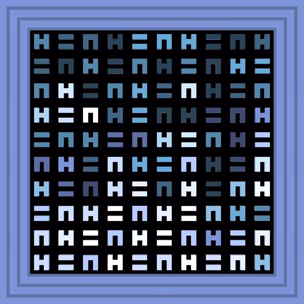 & the song goes on, beautiful :: Procedural Symbols (H=N) #543/1000