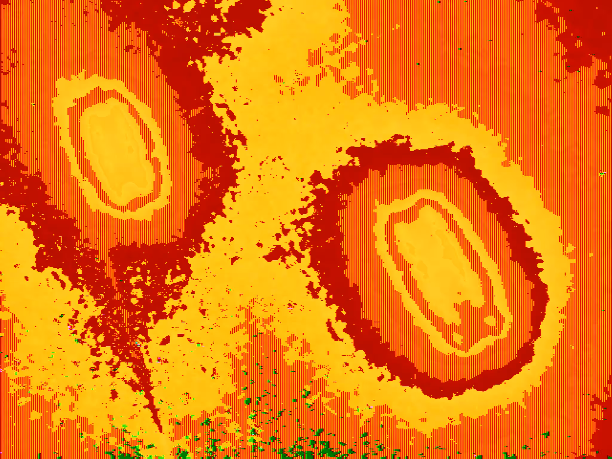 Orange Target Floor
