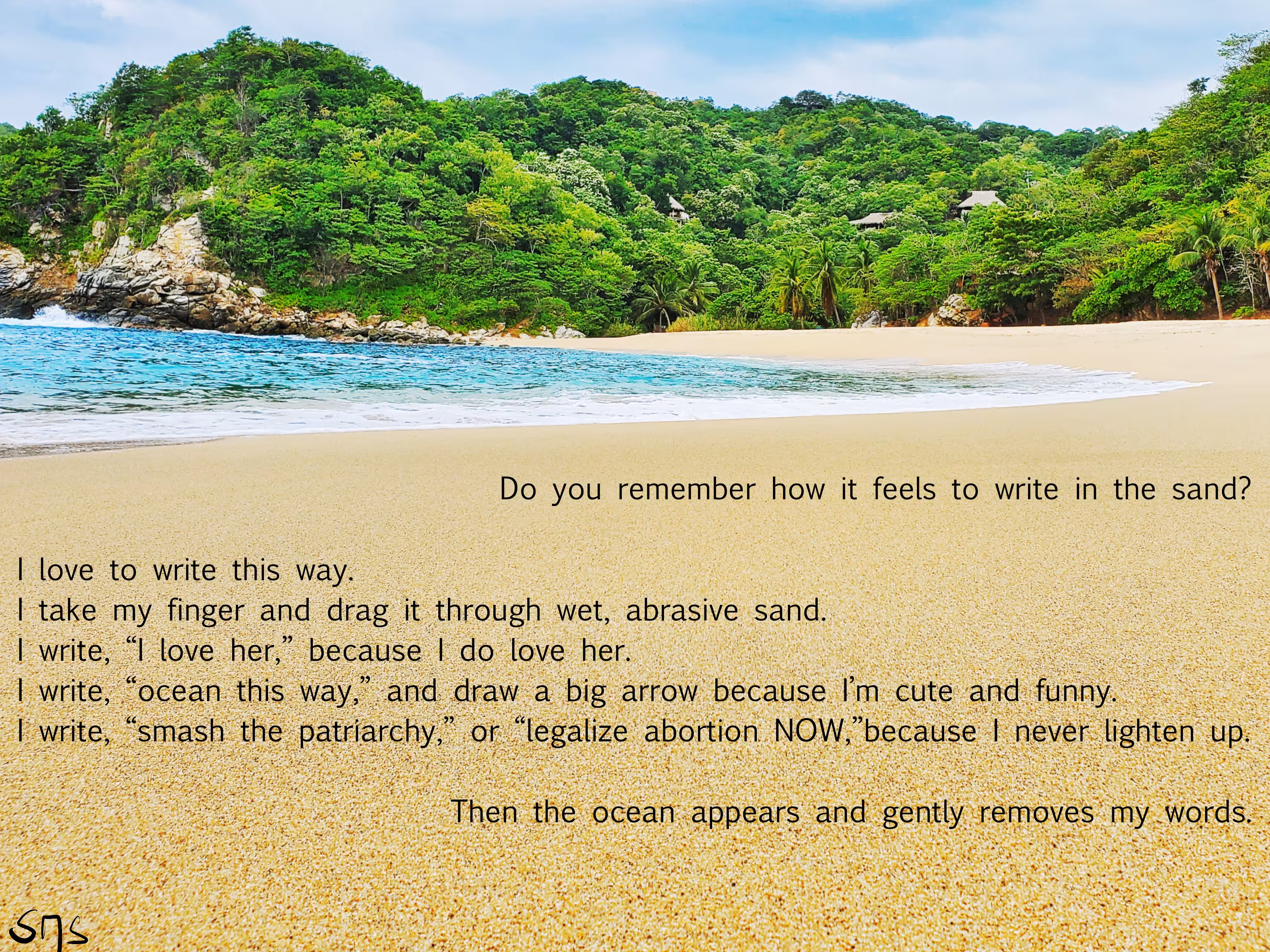 The Writing Is In The Sand