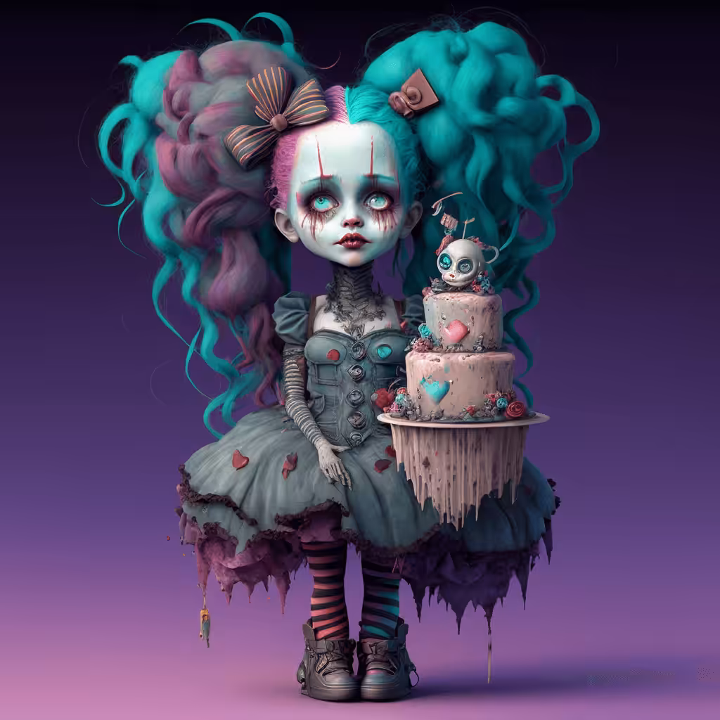 Gothic Clown Doll 4