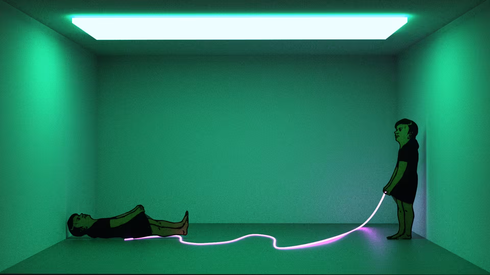 "Two humanoids in a windowless room"-16