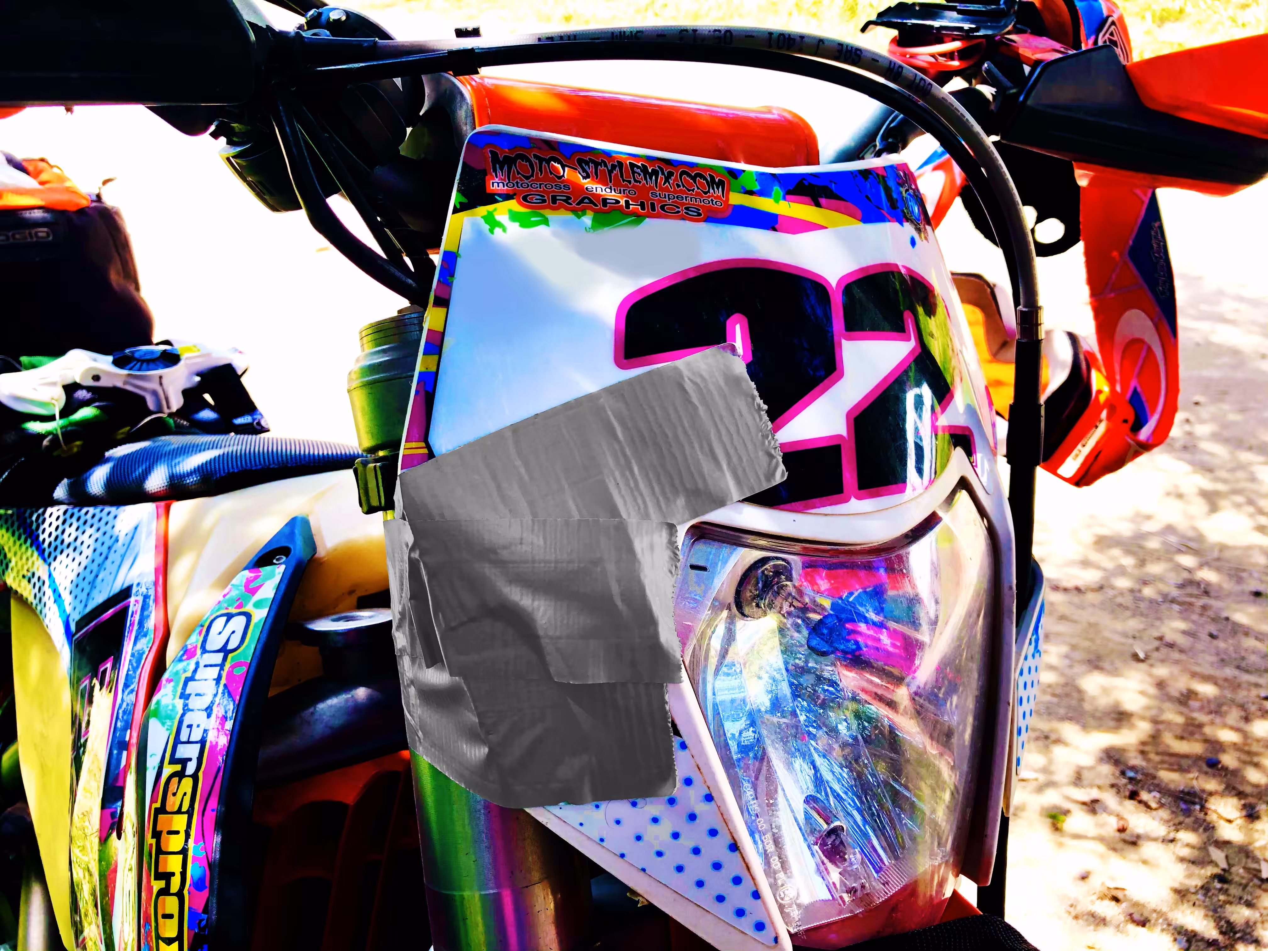 Duct Taped Motorbike 