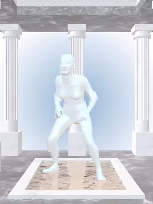 HeavenComputer: The Kicking Light Blue Woman #5421