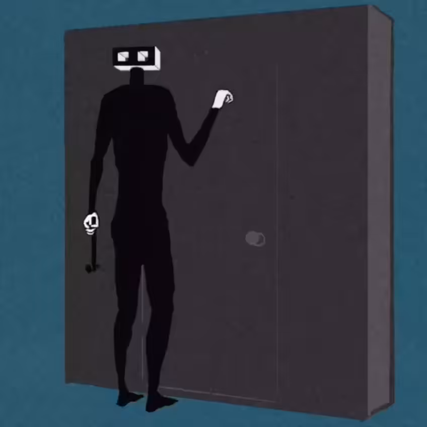 Brickhead breaks into the door