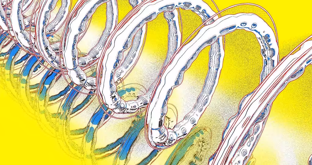Printed Work: Spiralling [Seoul Horizontal Yellow]