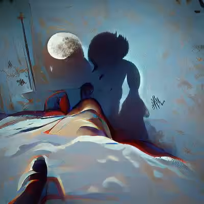 The moon is lost in her shadow