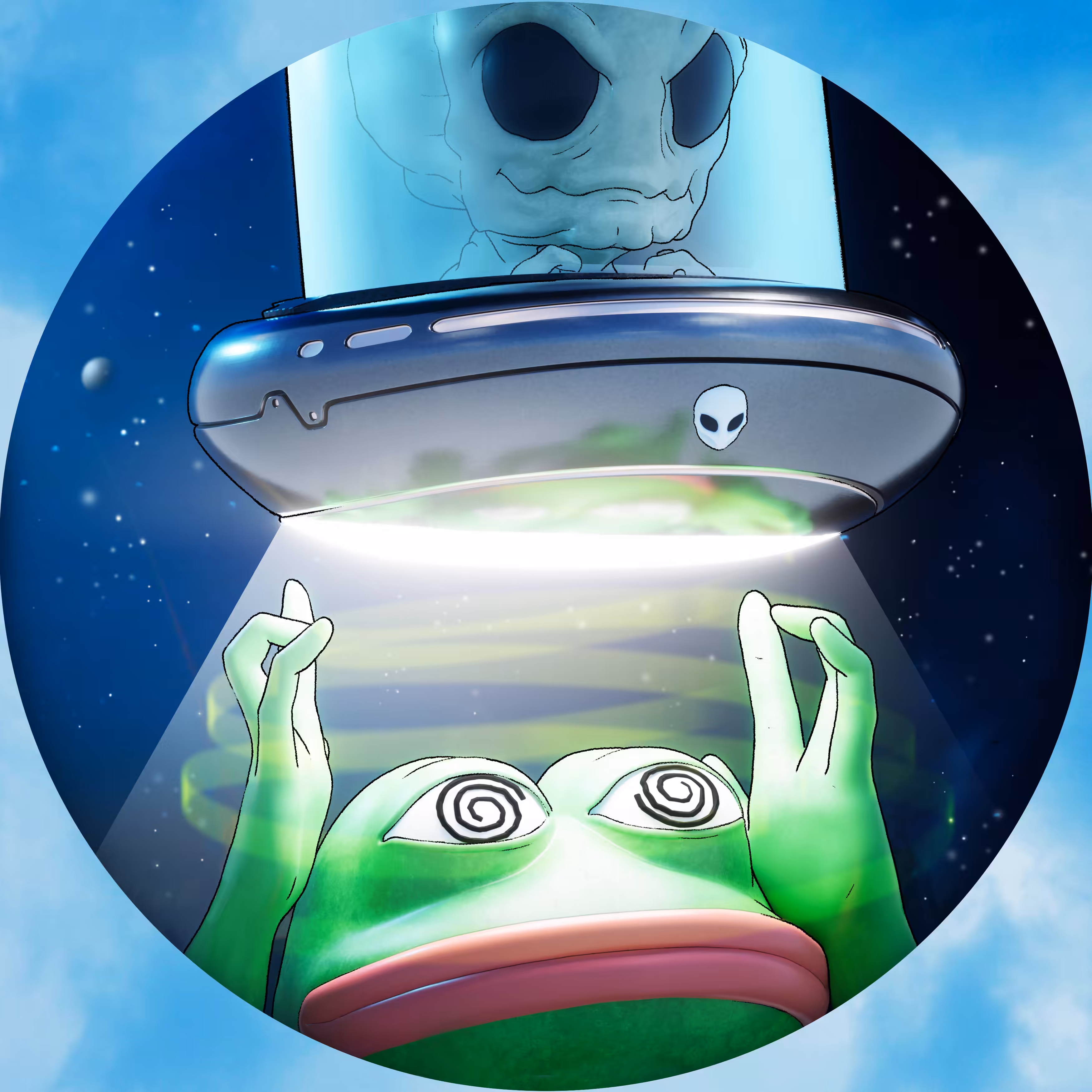 SKULLS OF PEPE 1/1: "THE TRUTH IS OUT THERE" SKULL