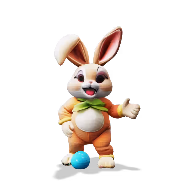 Easter bunny with two tails