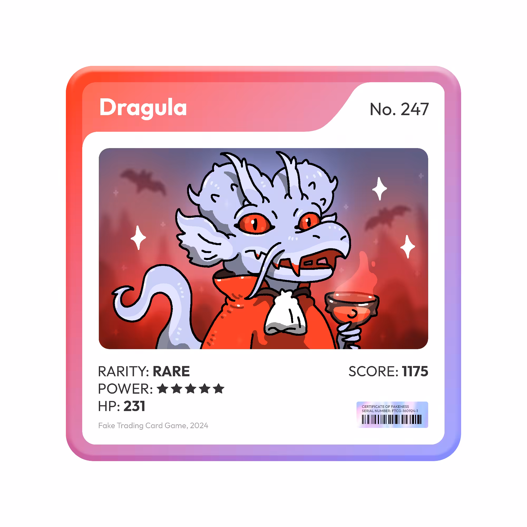 Fake Trading Card Game: Dragula