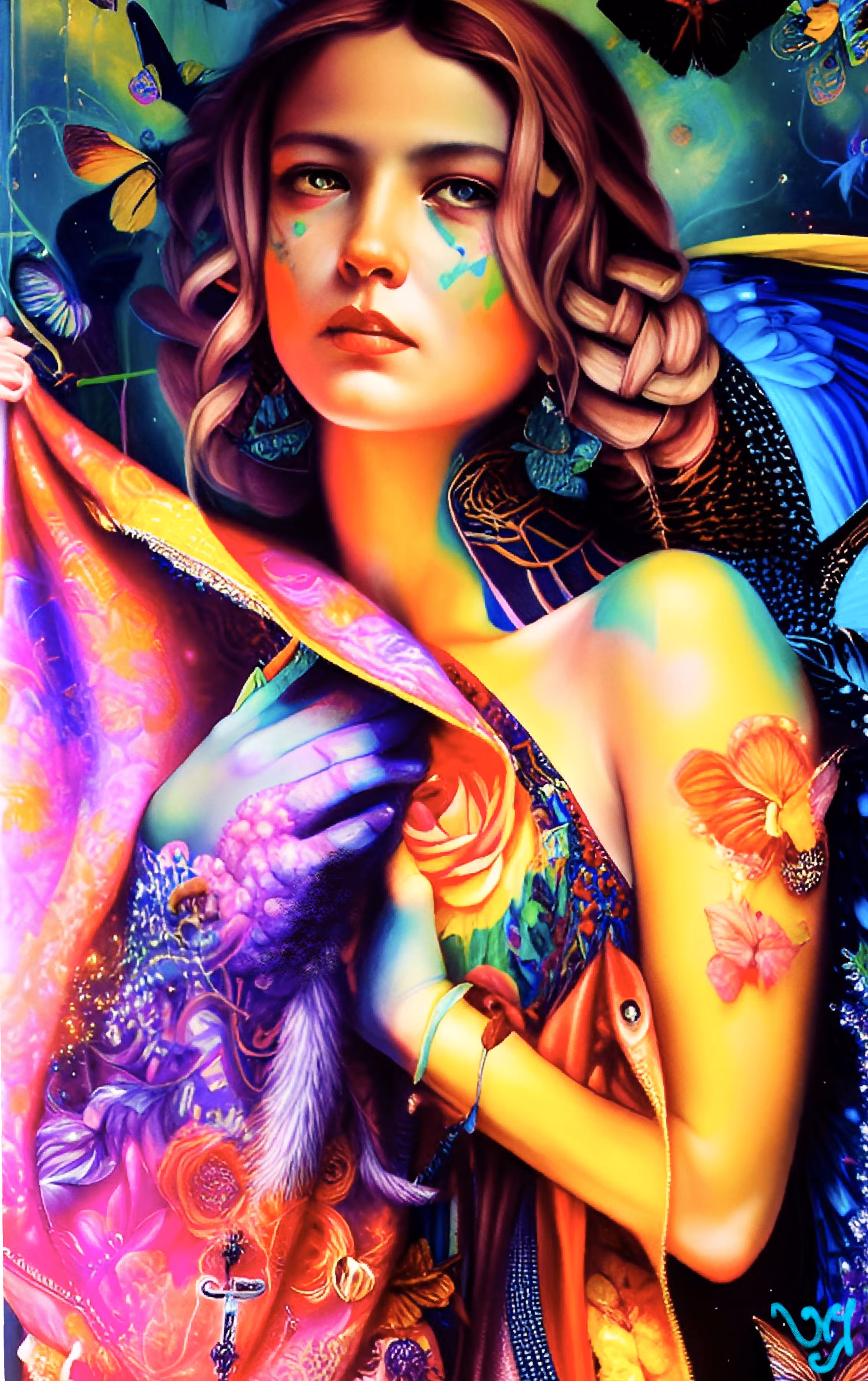 LADY IN DRAPES
