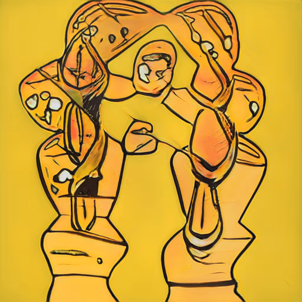 AI generated abstract art: yellow #2
