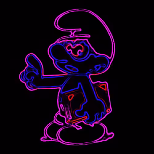 Neon Smurf: Brainy