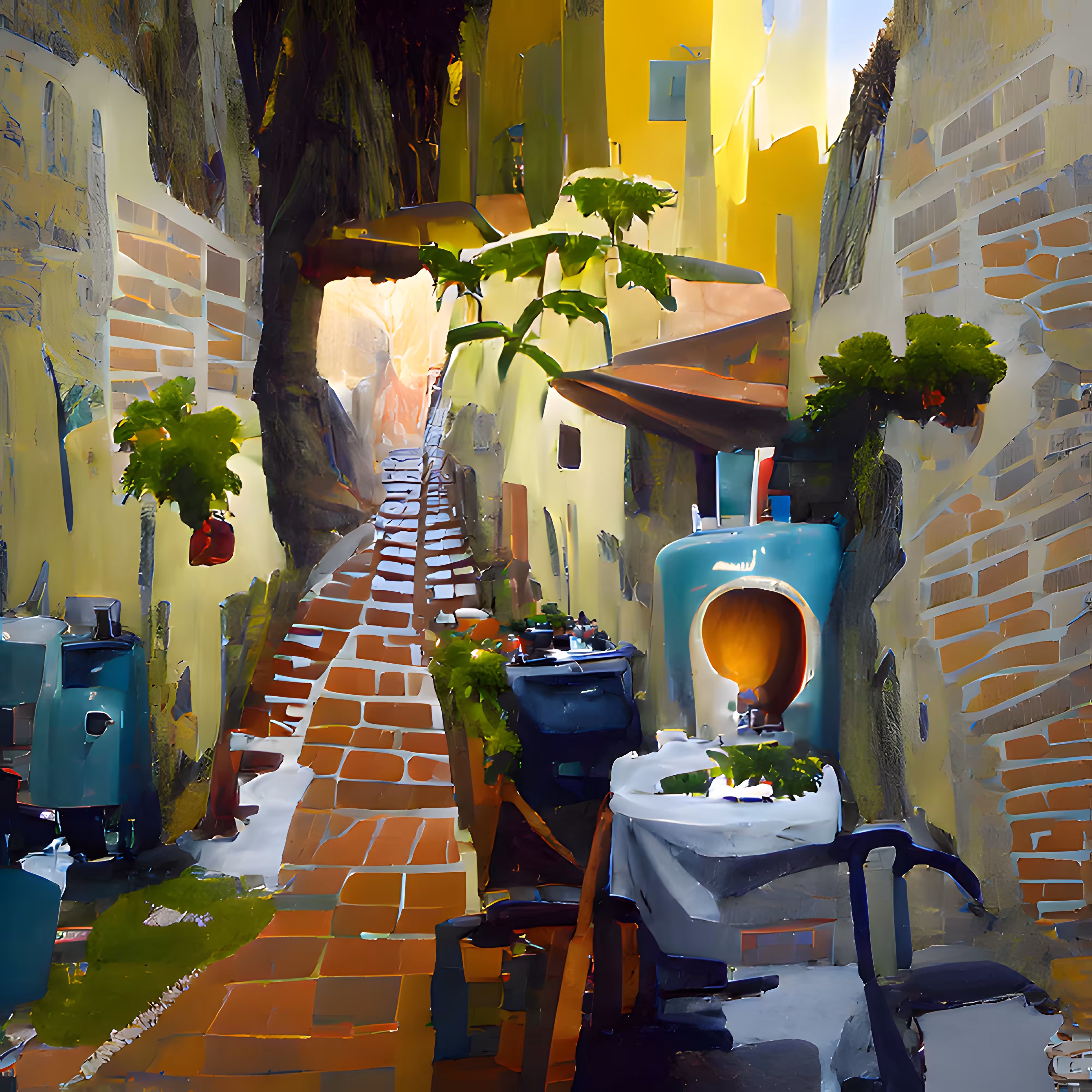 Lovely small alley in italy