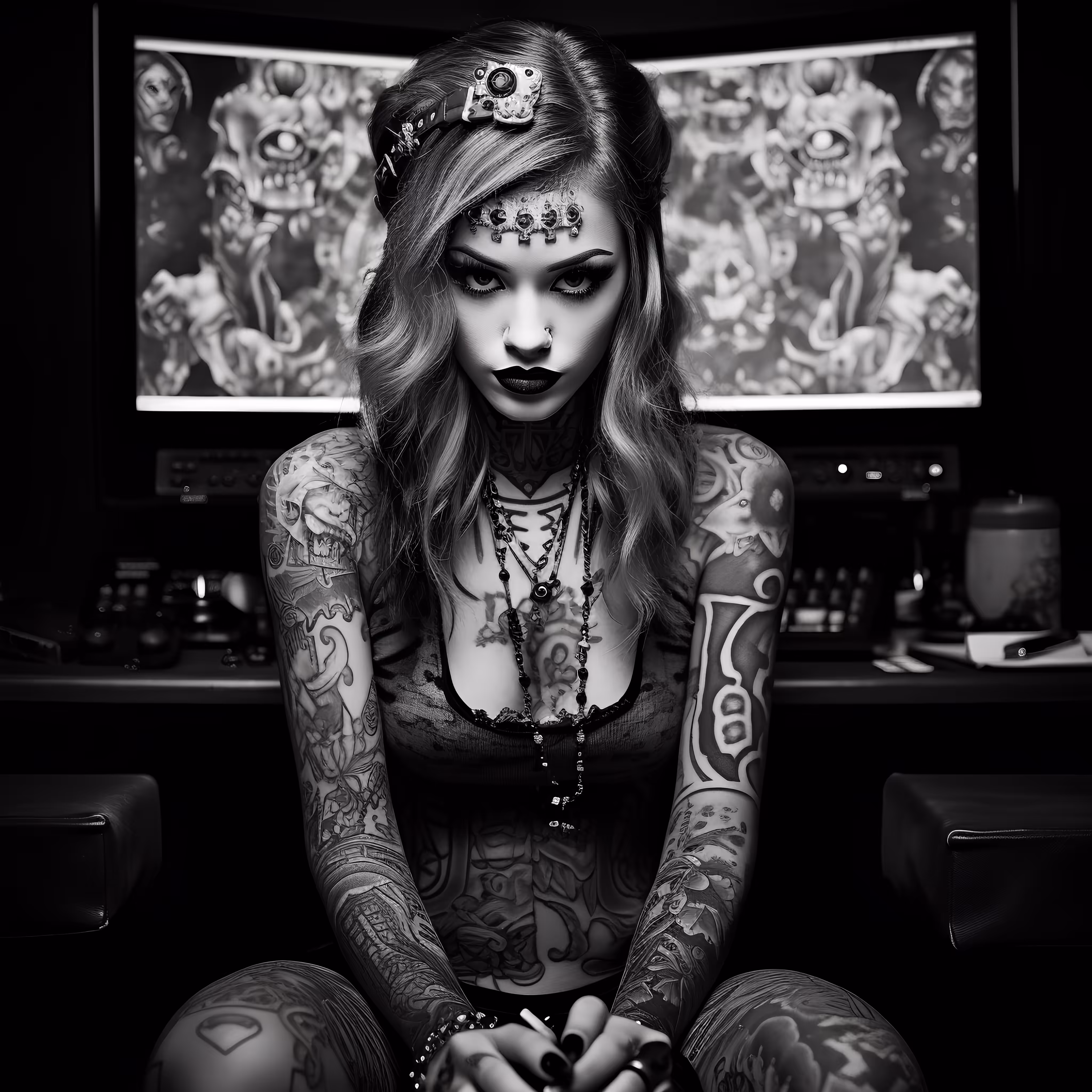 Vintage Punk Gamer Girl #4 