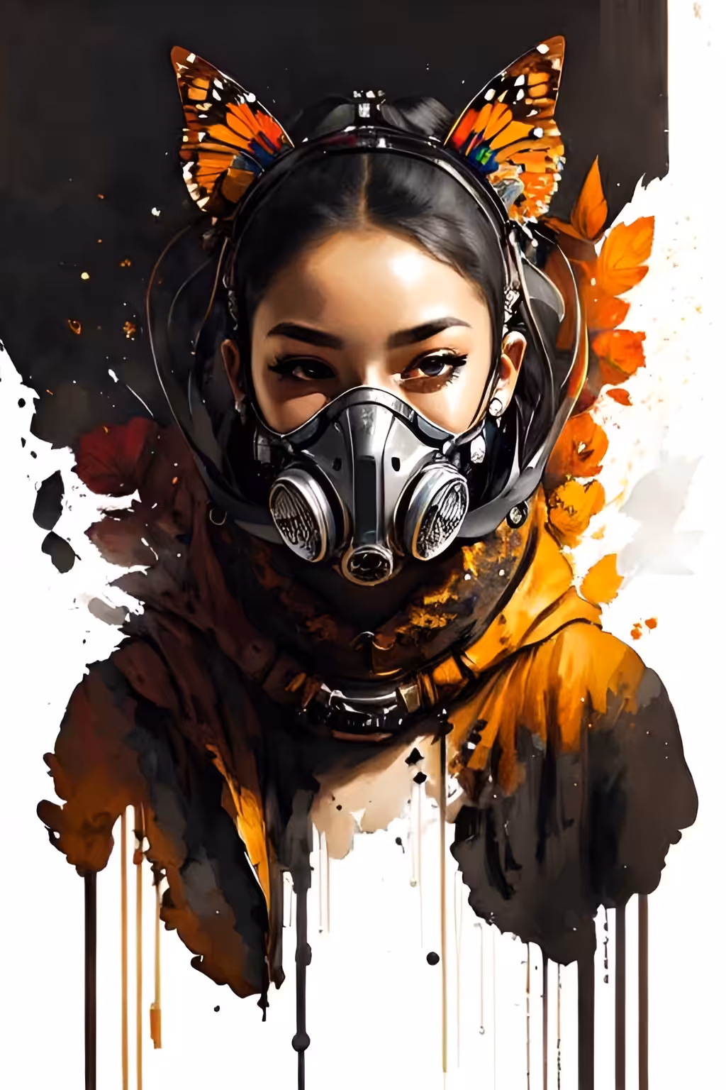 Girl and toxic planet 