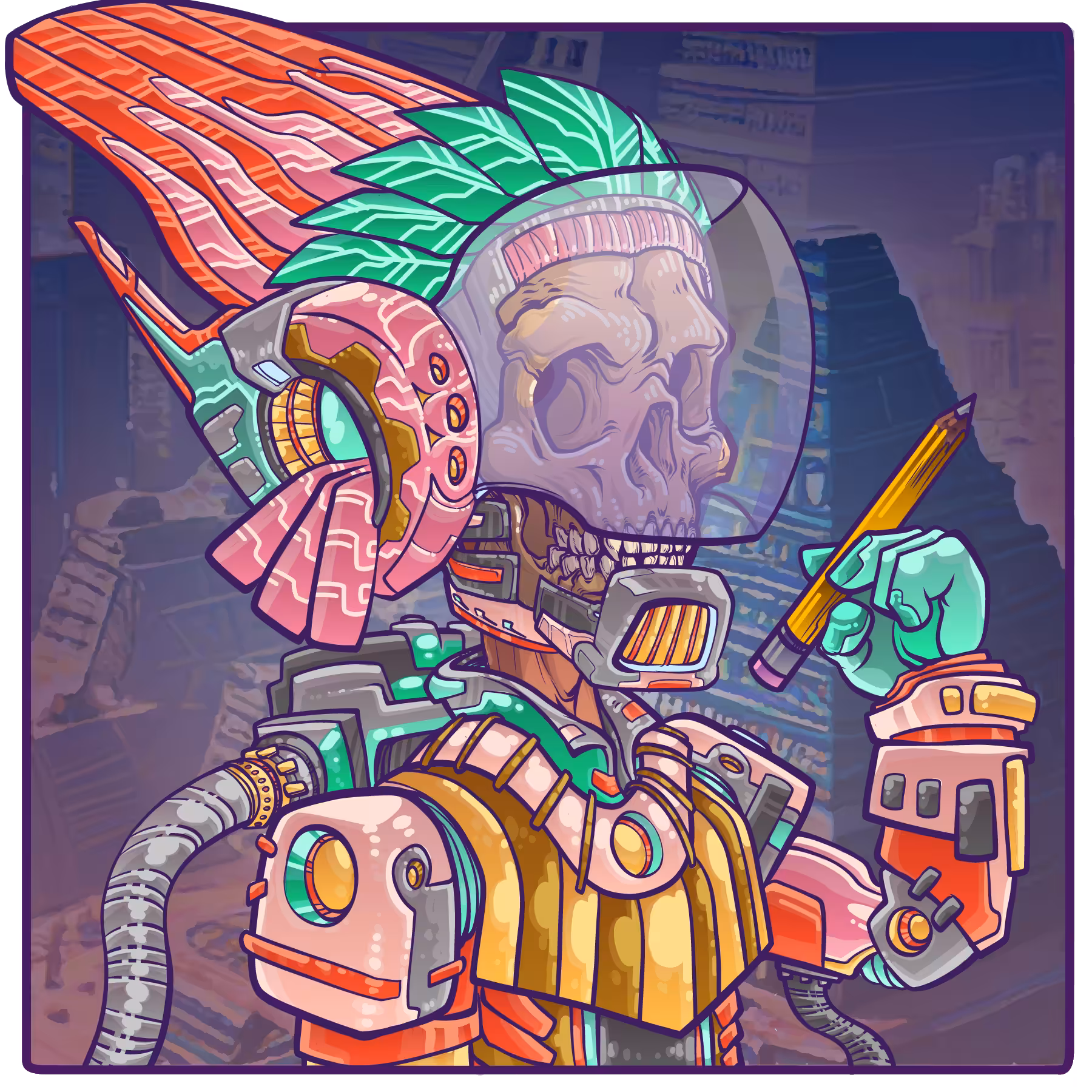 The Skully Collection by DTM: Azteca Cosmonaut